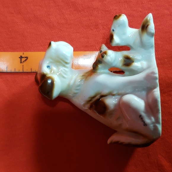 Vintage Ceramic Wire Fox Terrier and Pups Dog Figurine - Picture 12 of 16